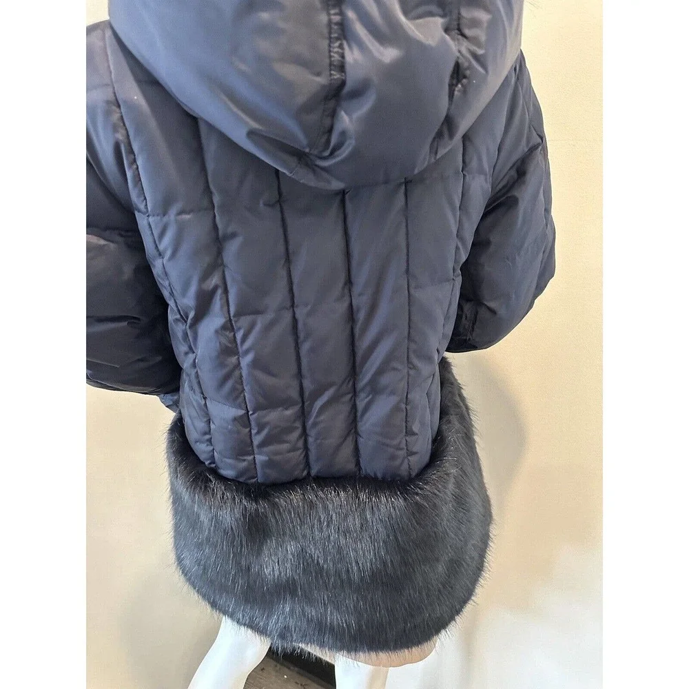 Crewcuts Girls Coat Blue Primaloft Puffer Faux Fur Jacket - Size 16 Orig.$239 - Picture 9 of 13